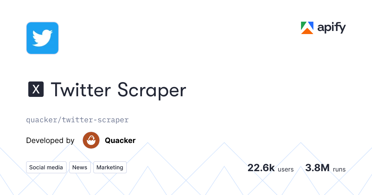 Twitter scraper hot sale